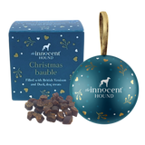 The Innocent Hound Christmas Bauble with British Venison and Duck Dog Treats 2023
